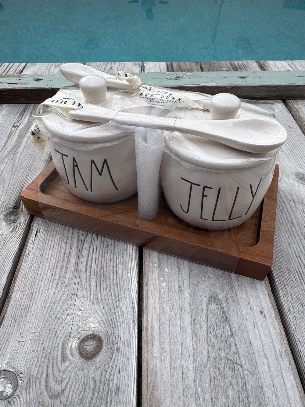 Rae Dunn Jam and Jelly Ceramic Set NWT